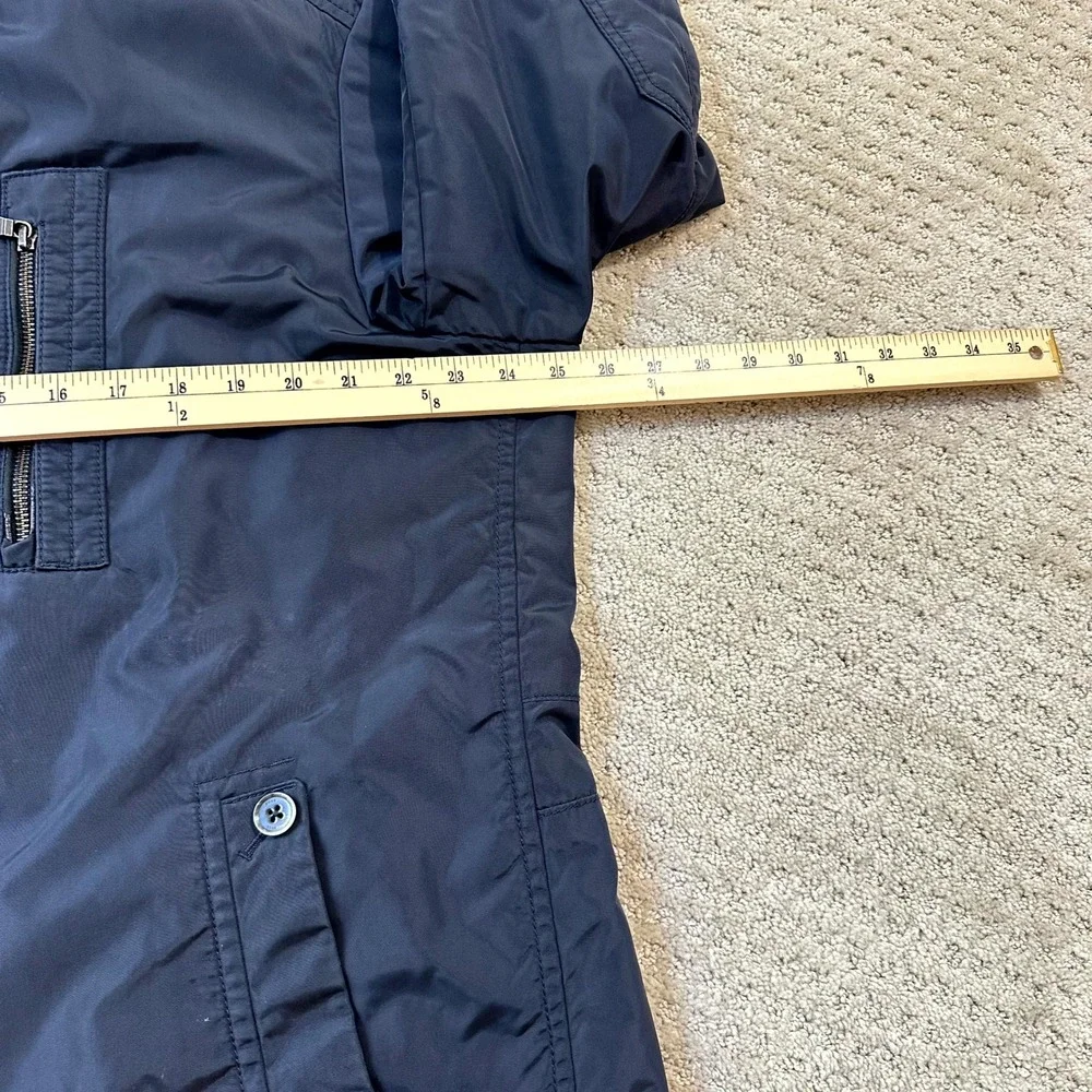 HUGO BOSS Jacket Men's 46R XXL Conaz2 Blue Field Coat‎ Quilted Lining Zip/Button